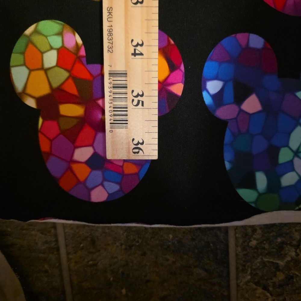 Disney Multicolor Kaleidoscope Mickey Mouse Fabric Remnant Crafts - Picture 4 of 6
